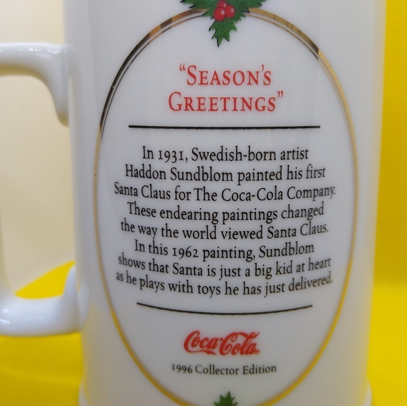 1996 Ultimate Source Coca-Cola Coke Mug Santa Heli - Picture 5 of 11